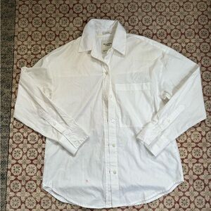 oversized abercrombie white shirt